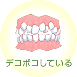 デコボコしている